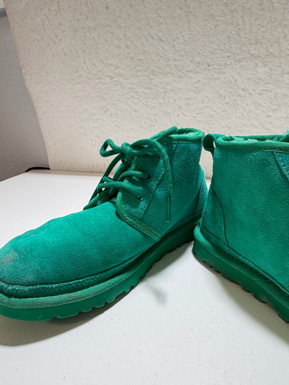 UGG Neumel Parakeet Green Suede Chukka Boots Women’s Size 7 - Picture 7 of 15